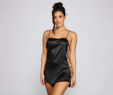 Bold Babe Cut Out Satin Slip Sai Feel